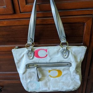 Colorblock Coach logo Purse